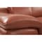 Homeroots 73in Orange and Silver Italian Leather Power Reclining Loveseat 720520 - alternate 4