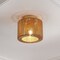 Jonathan Y Omar 8 in. 1-Light Modern Bohemian Metal and Straight Woven Paper Rope Drum LED Flush Mount, Nat, 2PK JYL1222A-SET2 - alternate 6