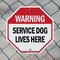 Signmission Warning Service Dog Lives Here, 10 inch X 10 inch, Plastic Sign, 2PK OC-P-2PACK-10-192 - alternate 5