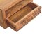 Homeroots 18" Brown Solid Wood Carved Geometric One Drawer Floating Nightstand 712845 - alternate 4