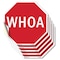 Signmission Whoa, 4 inch X 4 inch, Vinyl Decal, 5PK OC-D-5PACK-4-63 - alternate 1