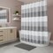 Homeroots 72" White And Gray Striped Shower Curtain 484075 - alternate 2