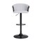 Homeroots Light Gray and Black Fabric with Metal Swivel Adjustable Height Bar Chair 534429 - alternate 7