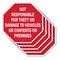 Signmission Not Responsible for Theft or Damage, 10 inch X 10 inch, Aluminum Metal Signs, 5PK OC-A-5Pack-10-106 - alternate 1
