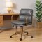 Homeroots Dark Gray and Bronze Adjustable Height Swivel Rolling Office Chair 572154 - alternate 5