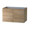 Homeroots 32" Oak Wood Freestanding Bathroom Vanity With White Sink And Two Drawers 627423 - alternate 3