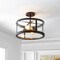Jonathan Y Herndon 2-Light 15" Iron/Glass Modern LED Flush Mount, Black JYL6701A - alternate 8