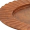 Homeroots 13" Brown Solid Wood Scalloped Rim Handmade Round Charger Plate 633183 - alternate 5