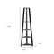 Homeroots 71" Gray Wood Five Tier Corner Bookcase 332941 - alternate 3