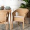 Bali & Pari Abbey Modern Bohemian Natural Rattan Dining Chair 248-14054-ZORO - alternate 7