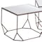 Homeroots Set of Two Silver and Bronze Mirrored Glass and Steel Square Abstract Bunching Coffee Tables 572205 - alternate 7
