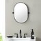 Homeroots 36" Black Oval Iron Framed Bathroom Vanity Mirror 565029 - alternate 1