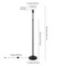 Homeroots 65" Black Novelty Floor Lamp With Clear Transparent Glass Dome Shade 523548 - alternate 4