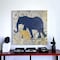 Homeroots Exotic Blue And Gold Elephant Unframed Print Wall Art 398844 - alternate 2