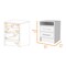 Homeroots 20" White Wood Two Drawer Nightstand 534901 - alternate 6
