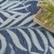 Homeroots 6' X 9' Navy Blue And Ivory Palm Leaf Indoor Outdoor Area Rug 550200 - alternate 3
