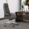 Leisuremod Summit High-Back Office Chair in Faux Leather & Aluminum Frame with Swivel & Tilt, Grey SOT21GRL - alternate 5
