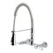 Kingston Brass Double-Handle Wall-Mount Pre-Rinse Bridge Kitchen Faucet, Polished Chrome GS1241BPL - alternate 1