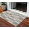 Homeroots 3' X 5' Beige And Gray Geometric Washable Indoor Outdoor Area Rug 604845 - alternate 1