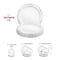 Smarty Had A Party 7.5" White w/Silver Vintage Rim Round Disposable Plastic Appetizer/Salad Plates (120 Plates), 120PK 867WHS-CASE - alternate 6