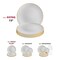 Smarty Had A Party 7.5" Gray with Gold Rim Organic Round Disposable Plastic Appetizer/Salad Plates (120 Plates), 120PK 937GG-CASE - alternate 8