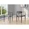 Monarch Specialties Dining Chair, 32-in. Height, Upholstered, Dining Room, Kitchen, Grey Fabric, Black Metal, 2PK I 1228 - alternate 2