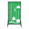 5S Supplies Housekeeping Shadow Board Broom Station V3, Green / White Shadows, Kit + Stand HSB-V3-GREEN/WHITE-KIT-STAND - alternate 1