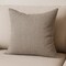 Homeroots 22" Gray Linen Throw Pillow Cover with Texture 608216 - alternate 1