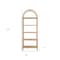 Homeroots 80" Natural Wood Five Tier Arched Top Bookcase 517726 - alternate 3