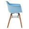 Homeroots Set Of Four Blue And Brown Heavy Duty Plastic And Wood Juvenile Side Chairs, 4PK 554662 - alternate 6