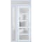 Vdomdoors Front Exterior Prehung FiberGlass Door Frosted Glass / Manux 8002 White Silk / Sidelight and Transo MANUX8002EXD-WS-W36+14 x H80+14-LH - alternate 2