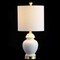 Jonathan Y Perry 20" Ceramic/Metal LED Table Lamp, White/Brass Gold JYL1035A - alternate 6