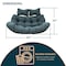 Leisuremod 2-Person Hanging Egg Chair Cushion, Weather-Resistant, Headrest & Zippered Cover ES52C-CH - alternate 3