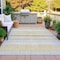 Homeroots 3' X 5' Ivory And Beige Striped Washable Indoor Outdoor Area Rug 632221 - alternate 2