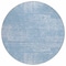 Homeroots 8' Navy Blue And Sky Blue Round Abstract Washable Indoor Outdoor Area Rug 588770 - alternate 4