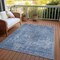 Homeroots 8' X 10' Blue And Gray Abstract Washable Indoor Outdoor Area Rug 615503 - alternate 4