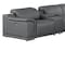 Homeroots Battleship Gray Leather Modular U Shaped Twelve Piece Corner Sectional With Console 643939 - alternate 5