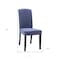 Homeroots Set of Two Navy Blue And Black Upholstered Polyester Dining Parsons Chairs 546394 - alternate 3
