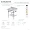 Kingston Brass 30-Inch Carrara Marble Console Sink with Brass Legs and Shelf, 8-Inch, 3-Hole KVPB30MBSQB6 - alternate 2