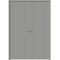 Sartodoors Sliding Closet Double Bi-fold Doors 72 x 84 inches, BASIC 0111 Dove Grey, Sturdy Tracks Moldings T BASIC0111DBF-MAG-72x84 (4* 18x84) - alternate 1