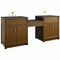 James Martin Vanities Bellshire 84" Dual Vanity Set with 24" Make-Up Counter, Honey Oak w/3 cm Parisien Bleu Silestone Top 660-VMC84-HNO-3PBL - alternate 4