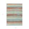 Homeroots 9' X 12' Sky Blue Pink And Gray Striped Washable Indoor Outdoor Area Rug 598936 - alternate 7