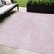 Homeroots 5' X 8' Pink And Ivory Geometric Washable Indoor Outdoor Area Rug 577578 - alternate 1