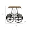 Homeroots Rustic Black Rail Car Bar Cart 389228 - alternate 4