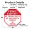 Signmission Private Property No Through Traffic, 10 Inch X 10 Inch, Aluminum Metal Signs OC-A-10-156 - alternate 3