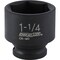 Channellock 1/2'' Drive 1-1/4'' 6-Point Shallow Standard Impact Socket 313823 - alternate 1