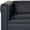 Homeroots 54" Black Faux Leather Loveseat 530478 - alternate 3