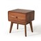 Homeroots Modern Mid Century Walnut Nightstand with Single Drawer 473016 - alternate 1