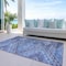 Homeroots 9' X 12' Navy Blue Charcoal And Gray Southwestern Washable Indoor Outdoor Area Rug 603555 - alternate 6