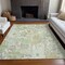 Homeroots 3' X 5' Artichoke Green Lavender And Beige Floral Washable Indoor Outdoor Area Rug 611180 - alternate 3
